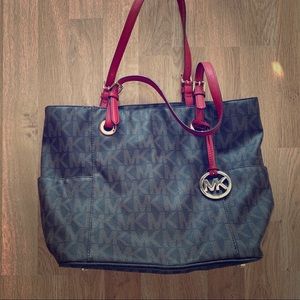 Brown with red accents Michael Kors Purse